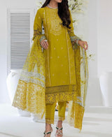 Unstitched Embroidered Dhanak 3PC | WC-033