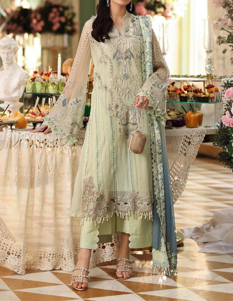 Unstitched Embroidered Chiffon 3PC | FW-024