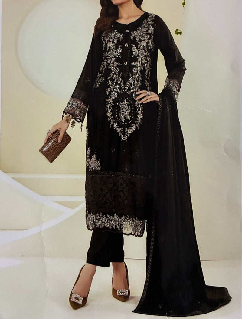 Unstitched Embroidered Dhanak 3PC | WC-011B