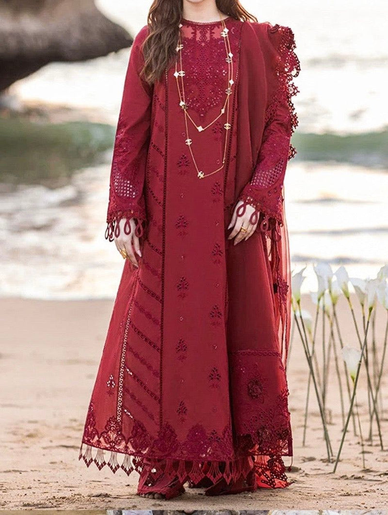 Unstitched Embroidered Lawn 3PC | SC-003