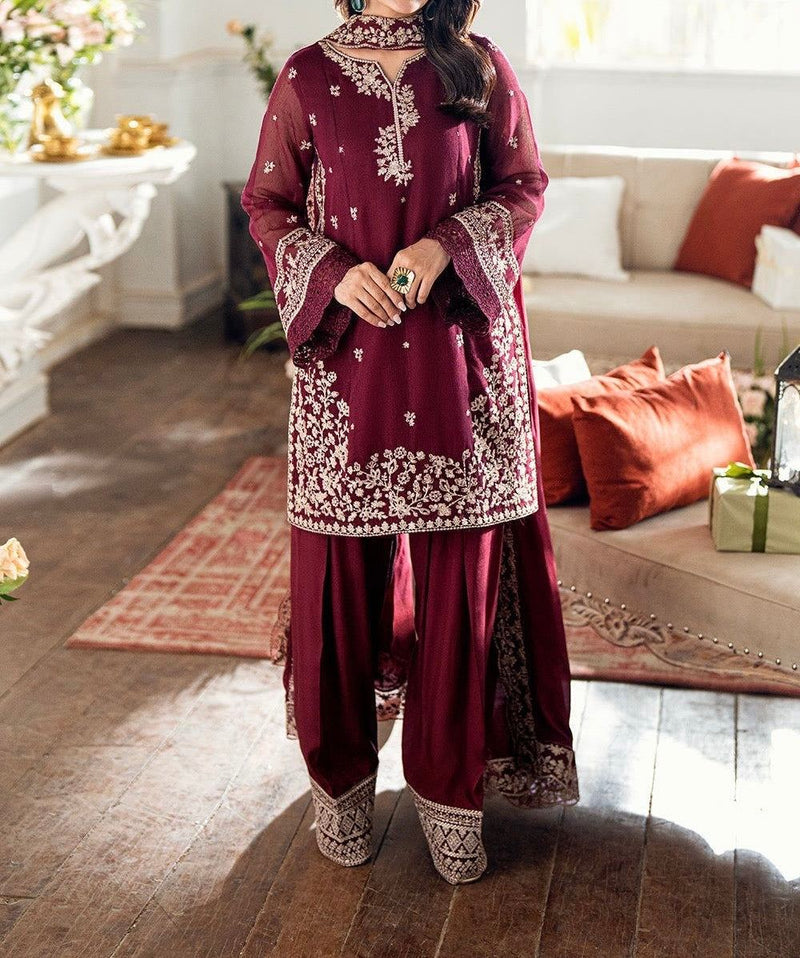 Unstitched Embroidered Lawn 3PC | SC-009