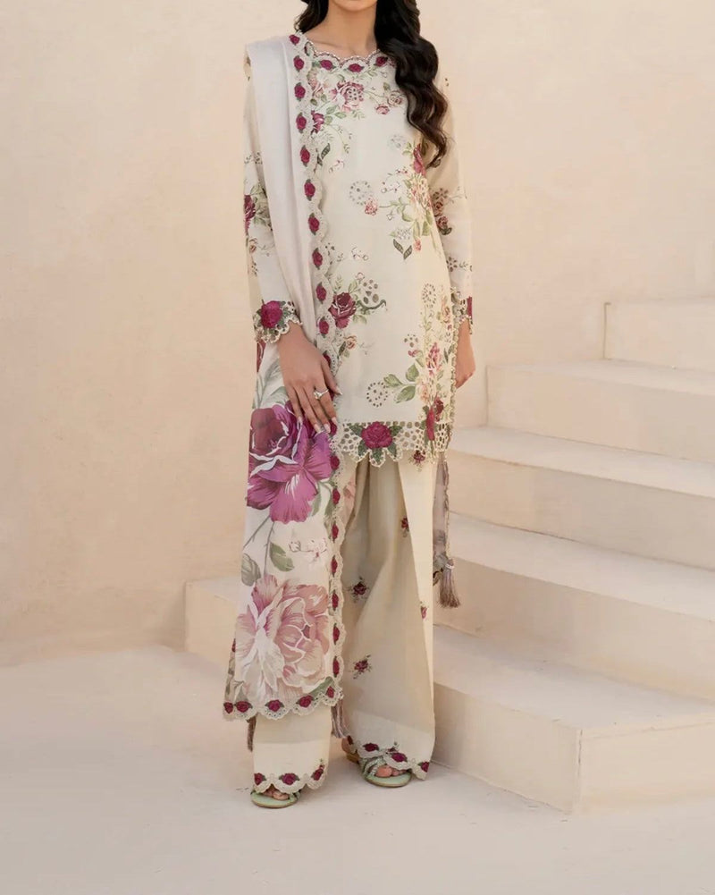 Unstitched Printed Lawn 3PC | SC-041