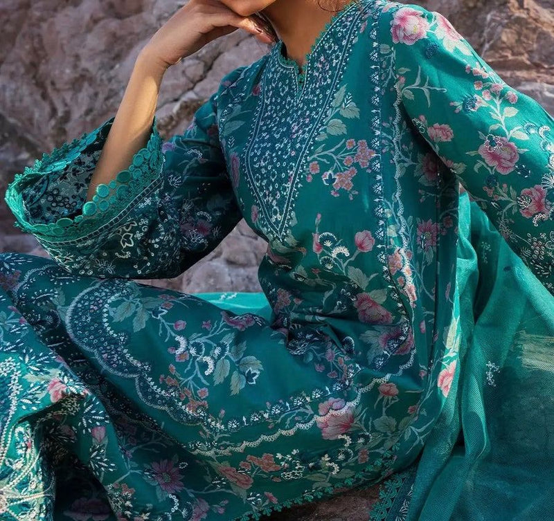 Unstitched Embroidered Lawn 3PC | SC-053
