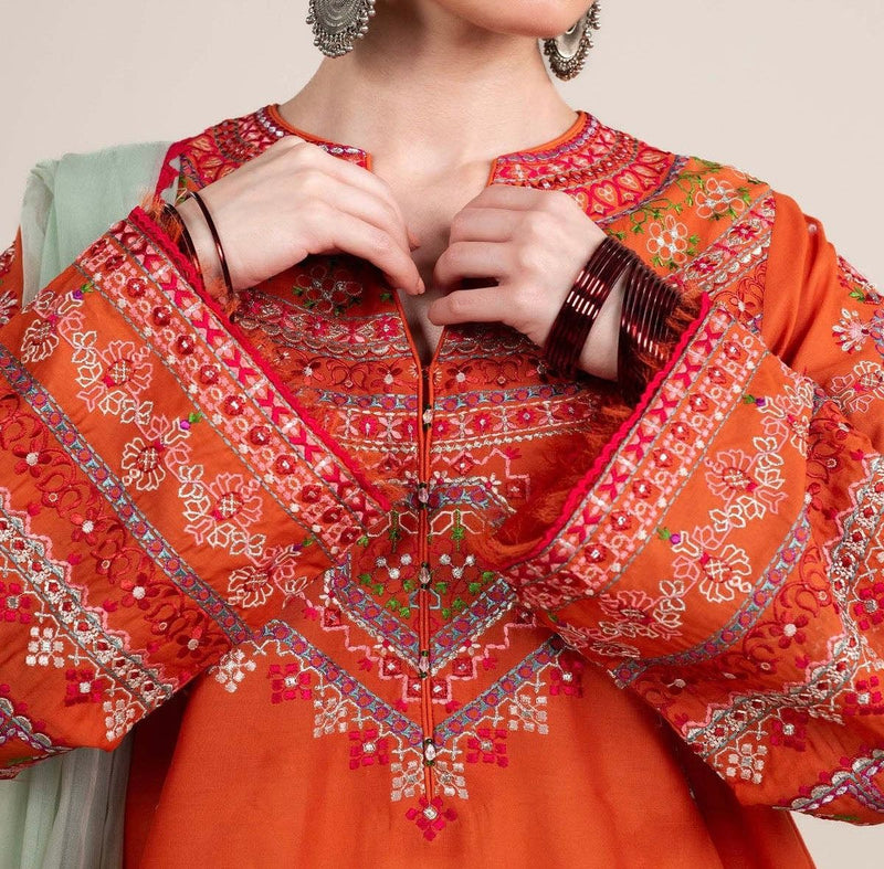 Unstitched Embroidered Lawn 3PC | SC-063