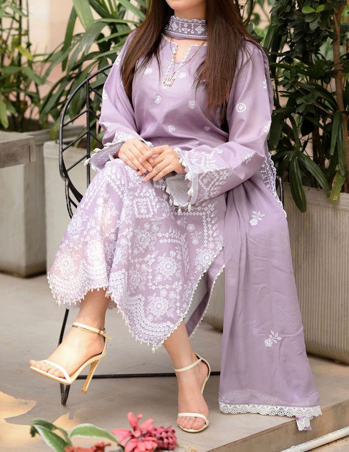 Unstitched Embroidered Lawn 3PC | SC-084