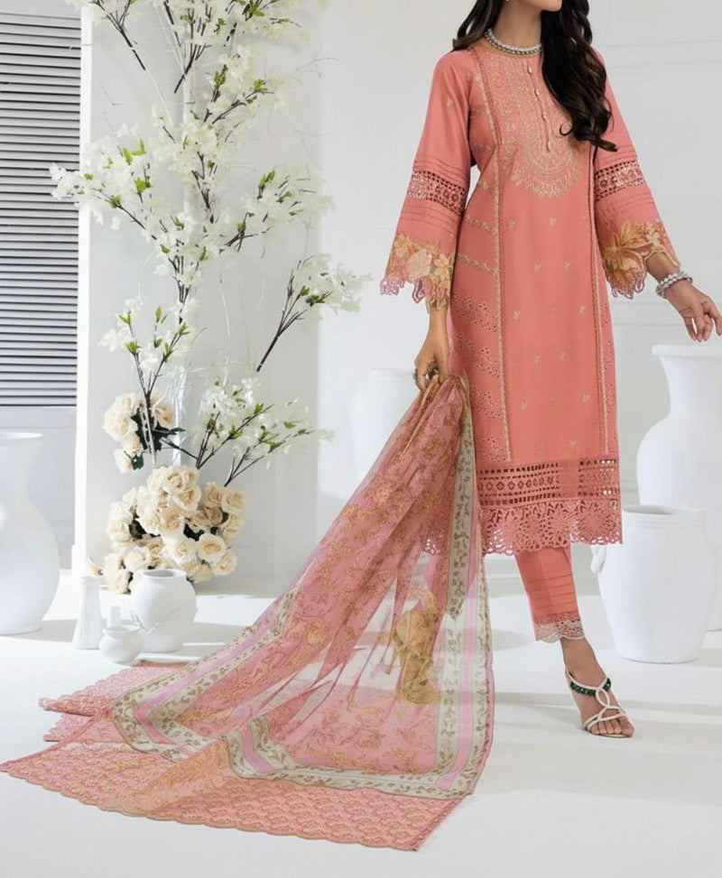 Unstitched Embroidered Lawn 3PC | SC-102B