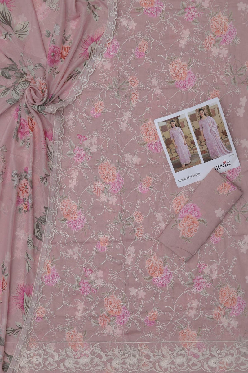 Unstitched Embroidered Lawn 3PC | SC-118