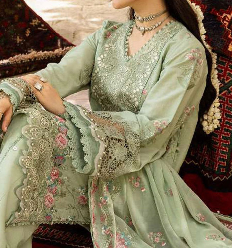 Unstitched Embroidered Lawn 3PC | SC-116