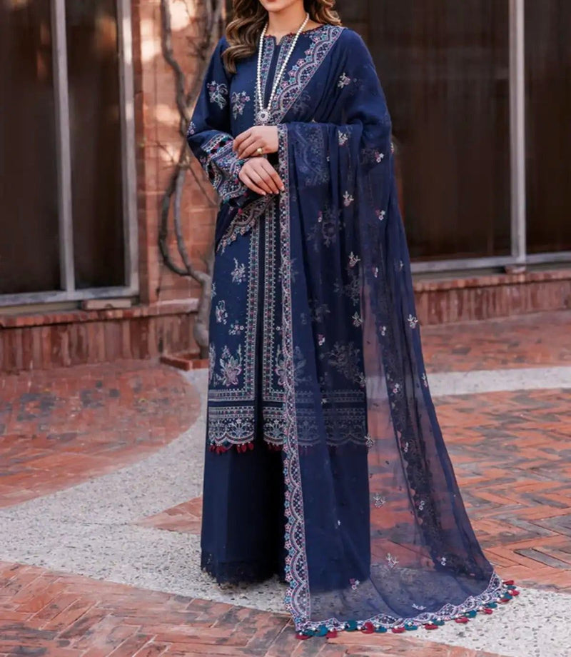 Unstitched Embroidered Lawn 3PC | SC-120