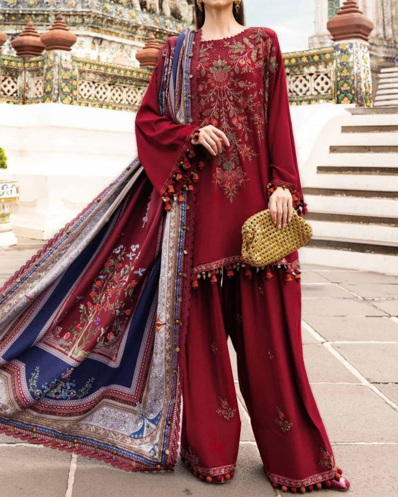 Unstitched Embroidered Lawn 3PC | SC-130A