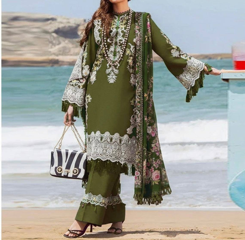 Unstitched Embroidered Lawn 3PC | SC-131