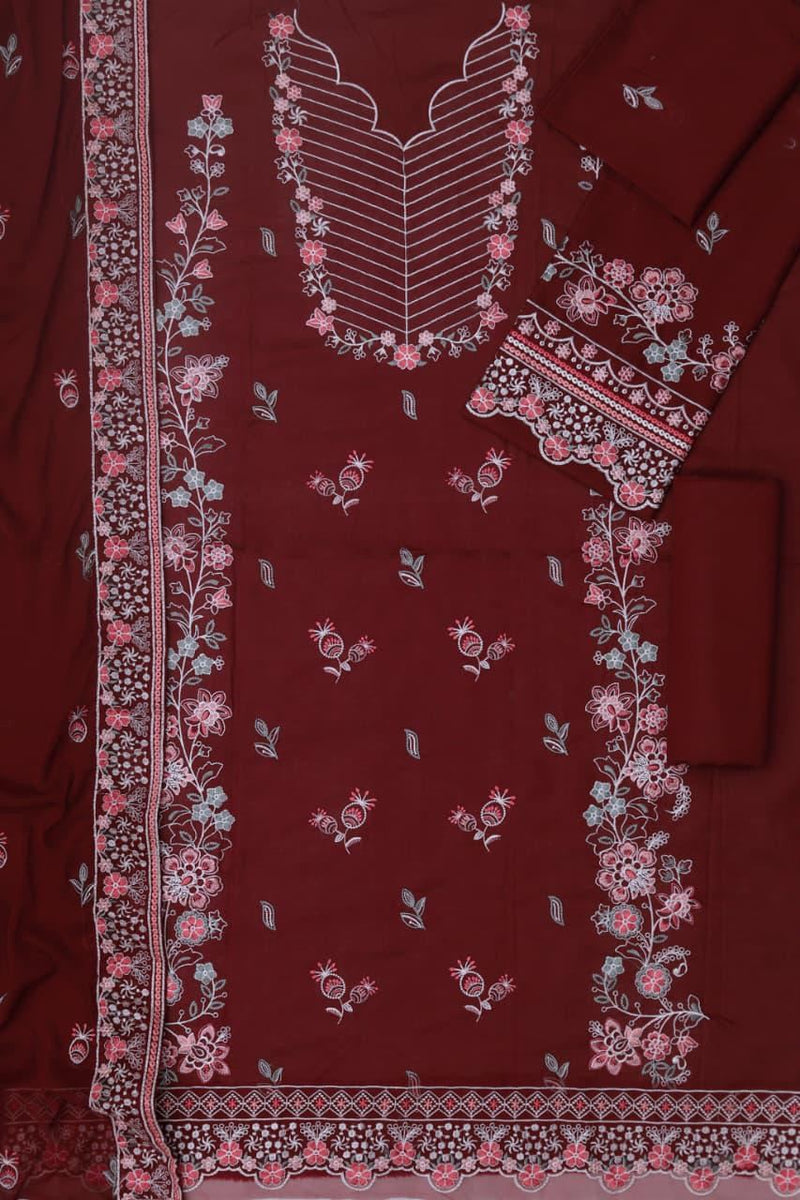 Unstitched Embroidered Lawn 3PC | SC-134