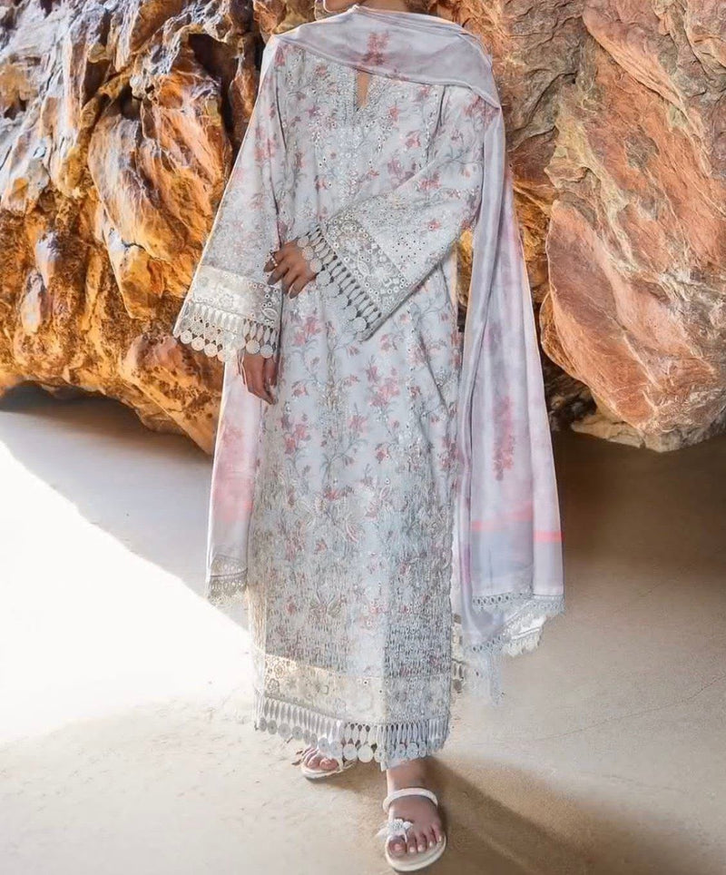 Unstitched Embroidered Lawn 3PC | SC-139