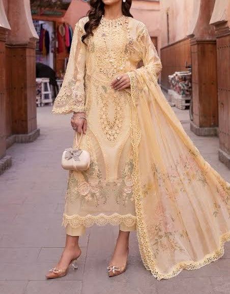 Unstitched Embroidered Lawn 3PC | SC-151