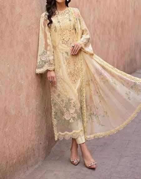 Unstitched Embroidered Lawn 3PC | SC-151