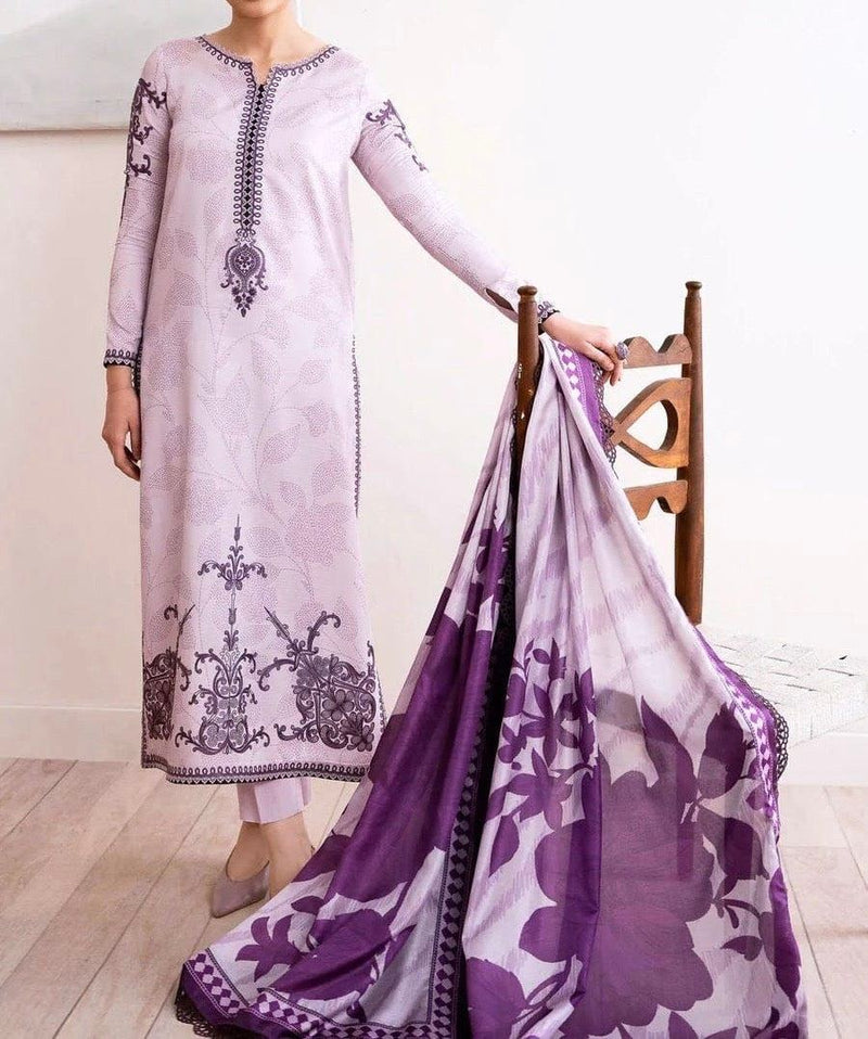 Unstitched Embroidered Lawn 3PC | SC-155