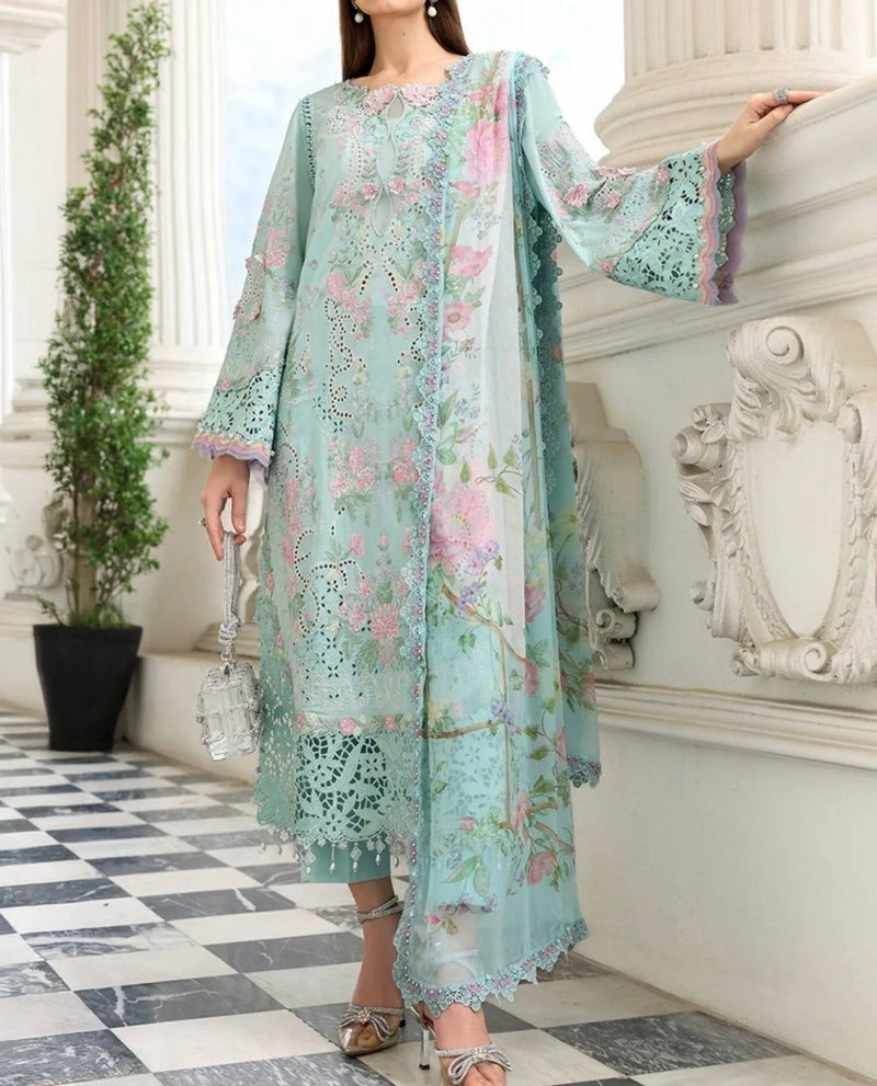Unstitched Embroidered Lawn 3PC | SC-166