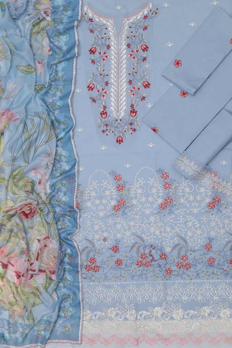 Unstitched Embroidered Lawn 3PC | SC-171B