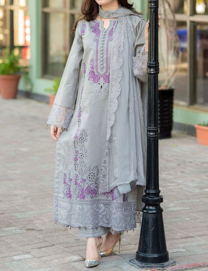 Unstitched Embroidered Lawn 3PC | SC-177