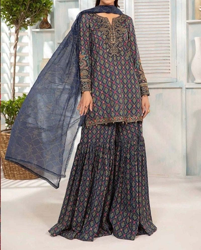 Unstitched Printed Lawn 3PC | SC-112B
