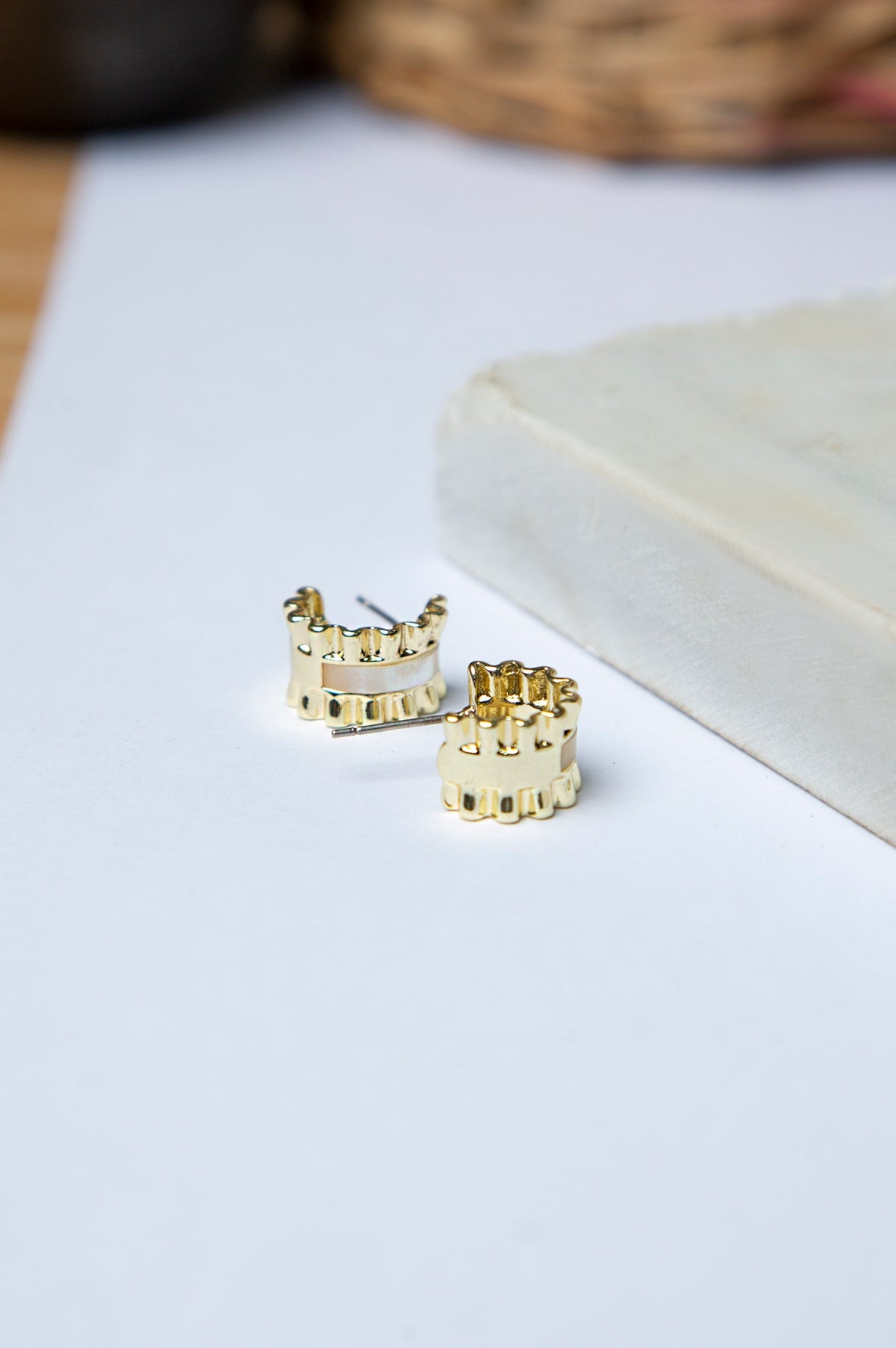Golden Brass Earrings