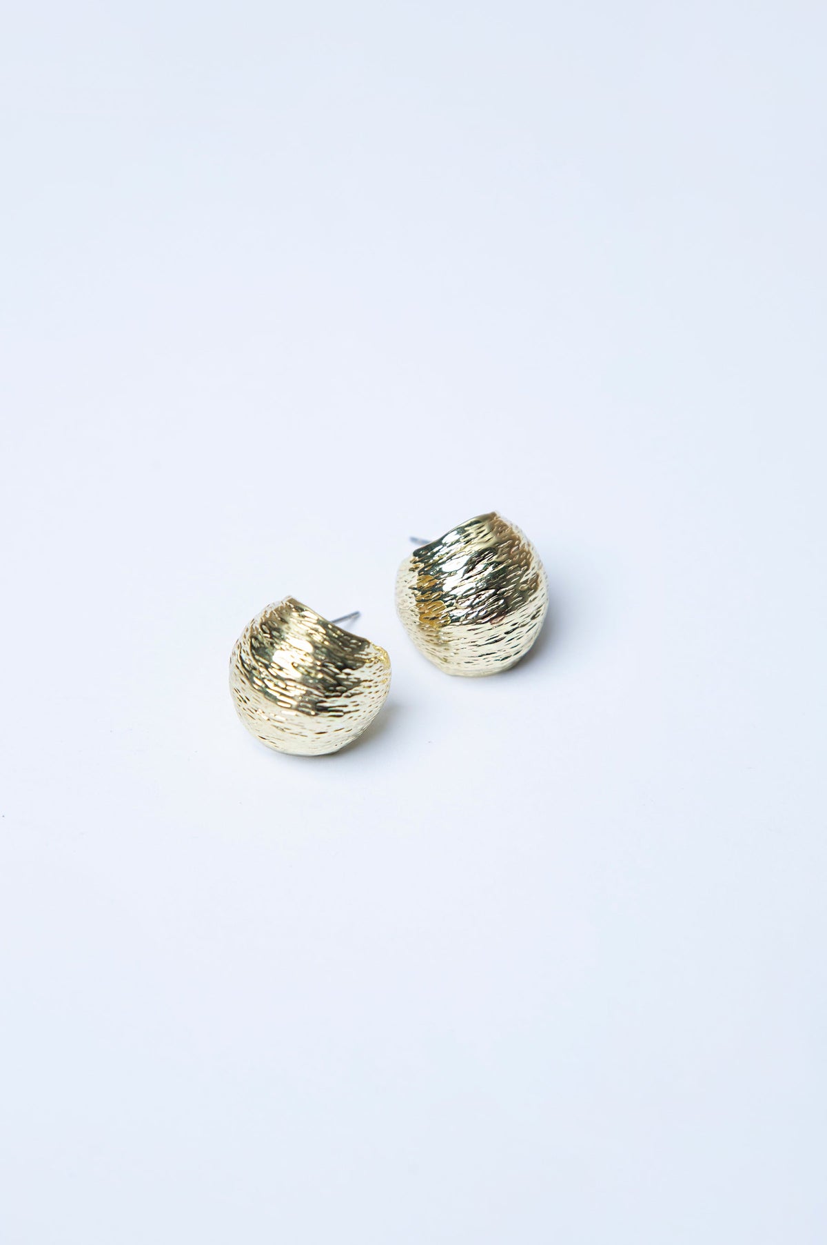 Golden Textured Earrings