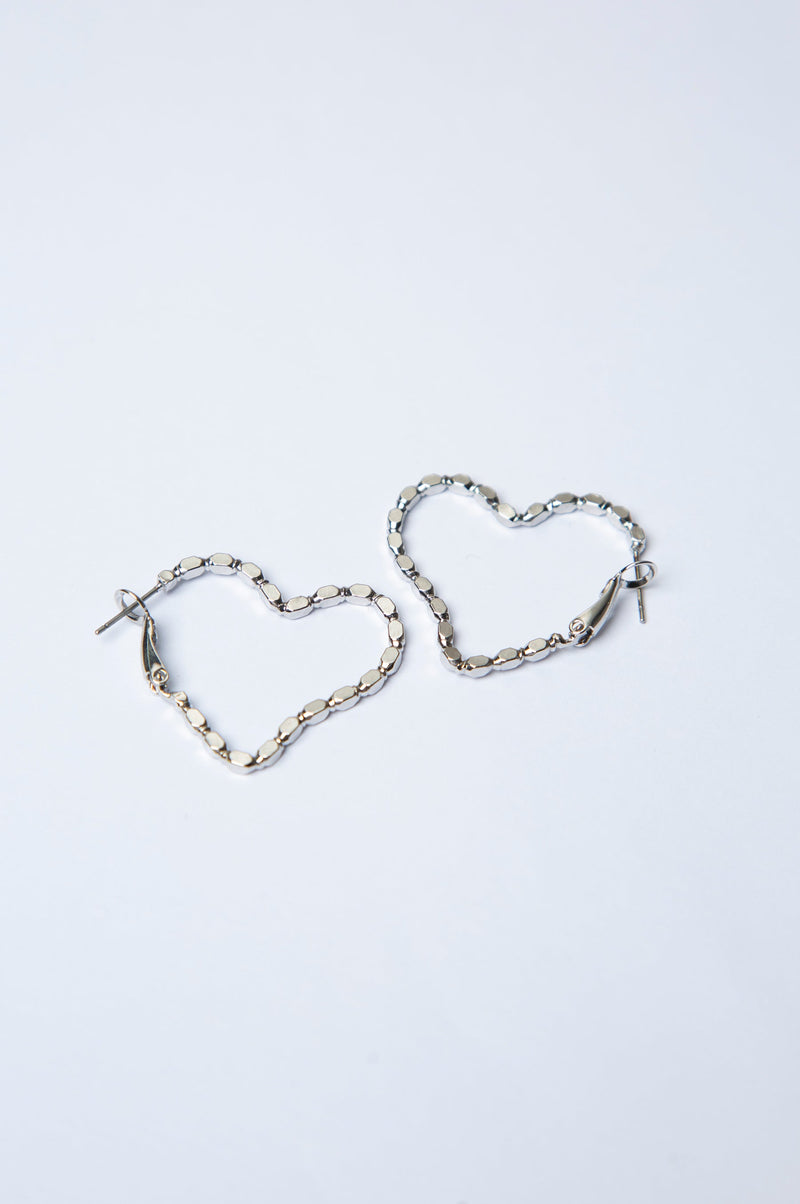 Heart Shaped Loop Earrings