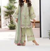 Unstitched Embroidered Dhanak 3PC | WC-047