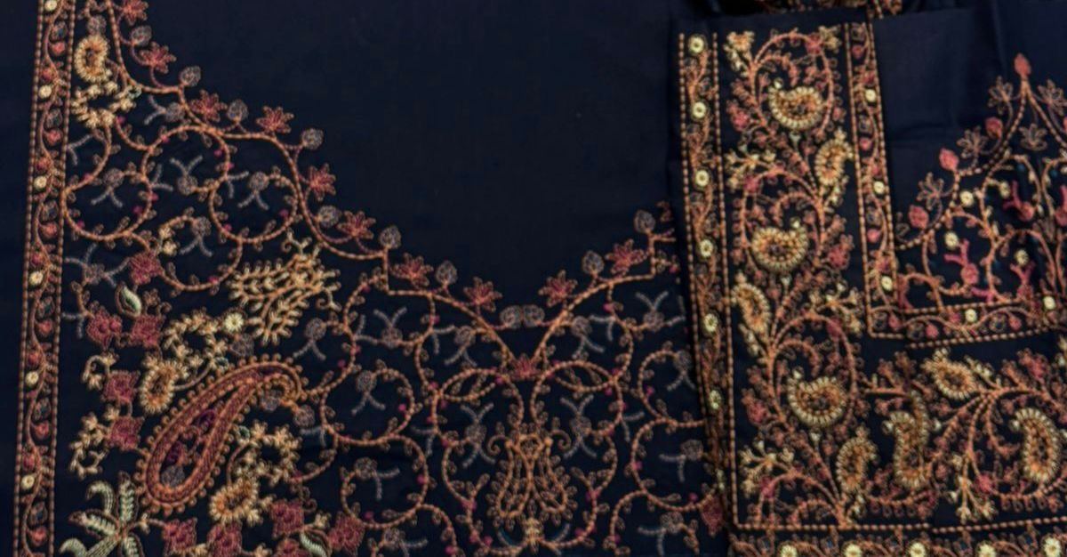 Unstitched Embroidered Dhanak 3PC | WC-069A