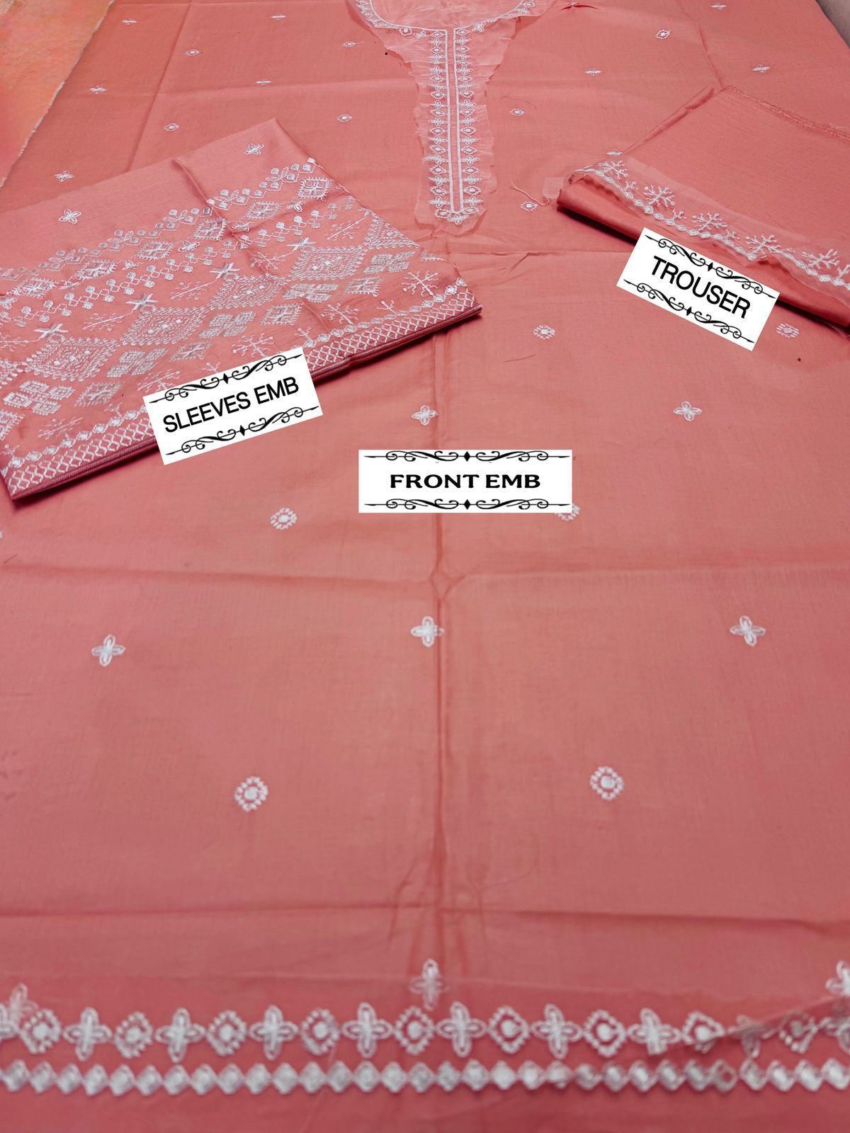 Unstitched Embroidered Lawn 2PC | SC-035