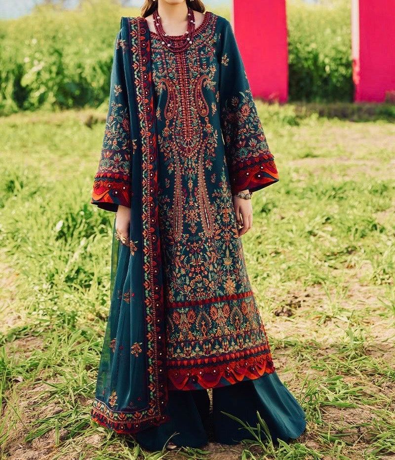 Unstitched Embroidered Lawn 3PC | SC-001