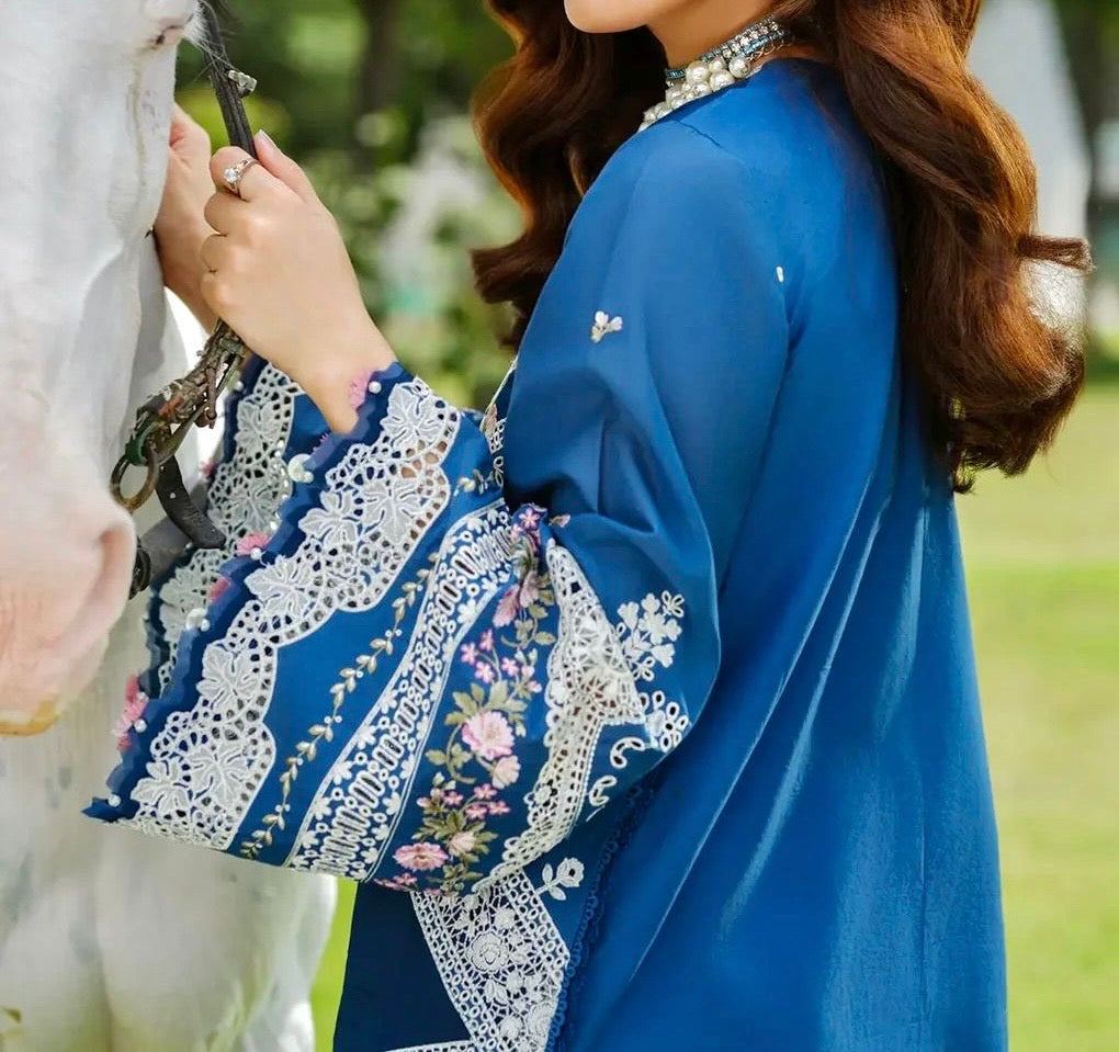 Unstitched Embroidered Lawn 3PC | SC-008