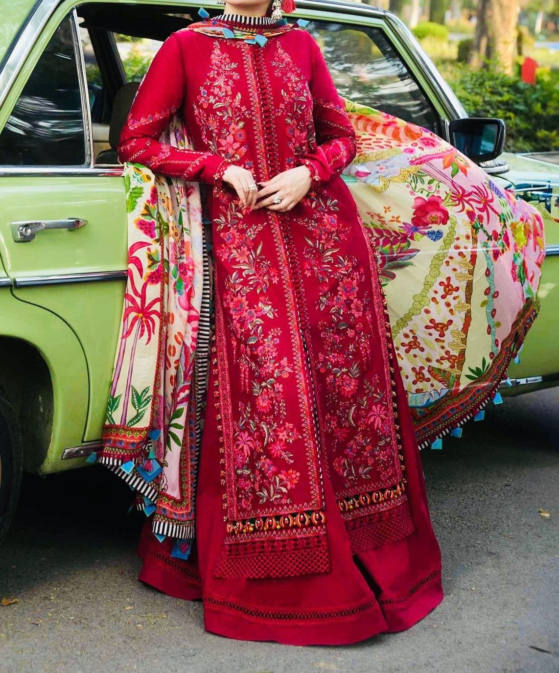Unstitched Embroidered Lawn 3PC | SC-012