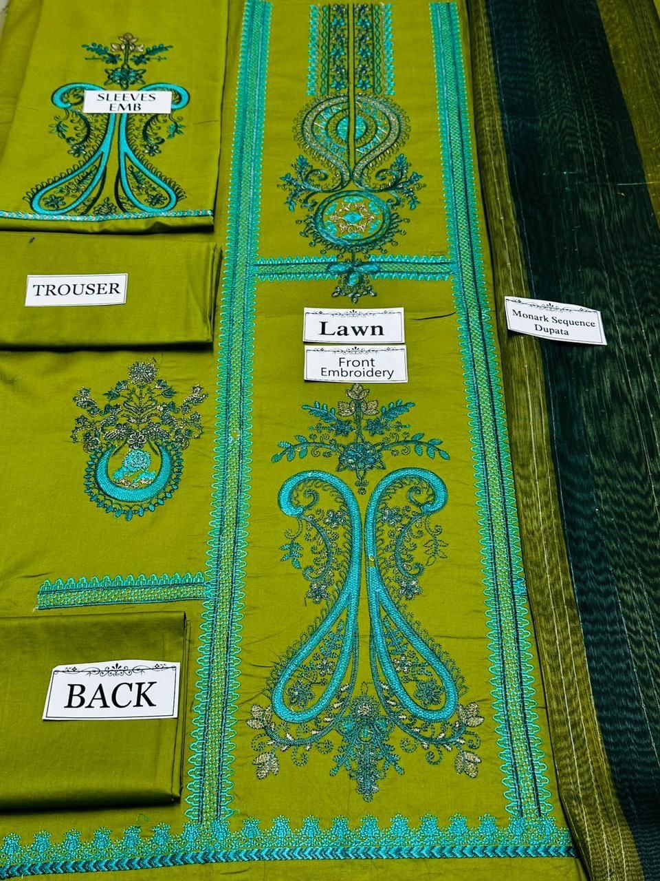 Unstitched Embroidered Lawn 3PC | SC-021