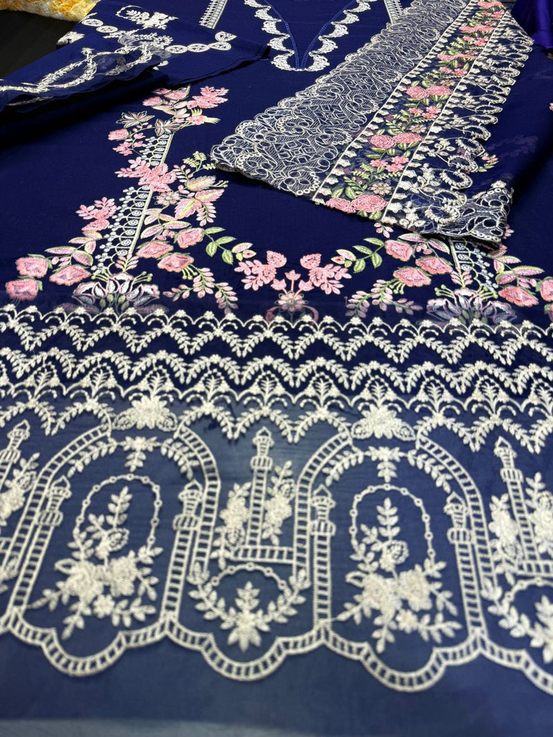 Unstitched Embroidered Lawn 3PC | SC-024B