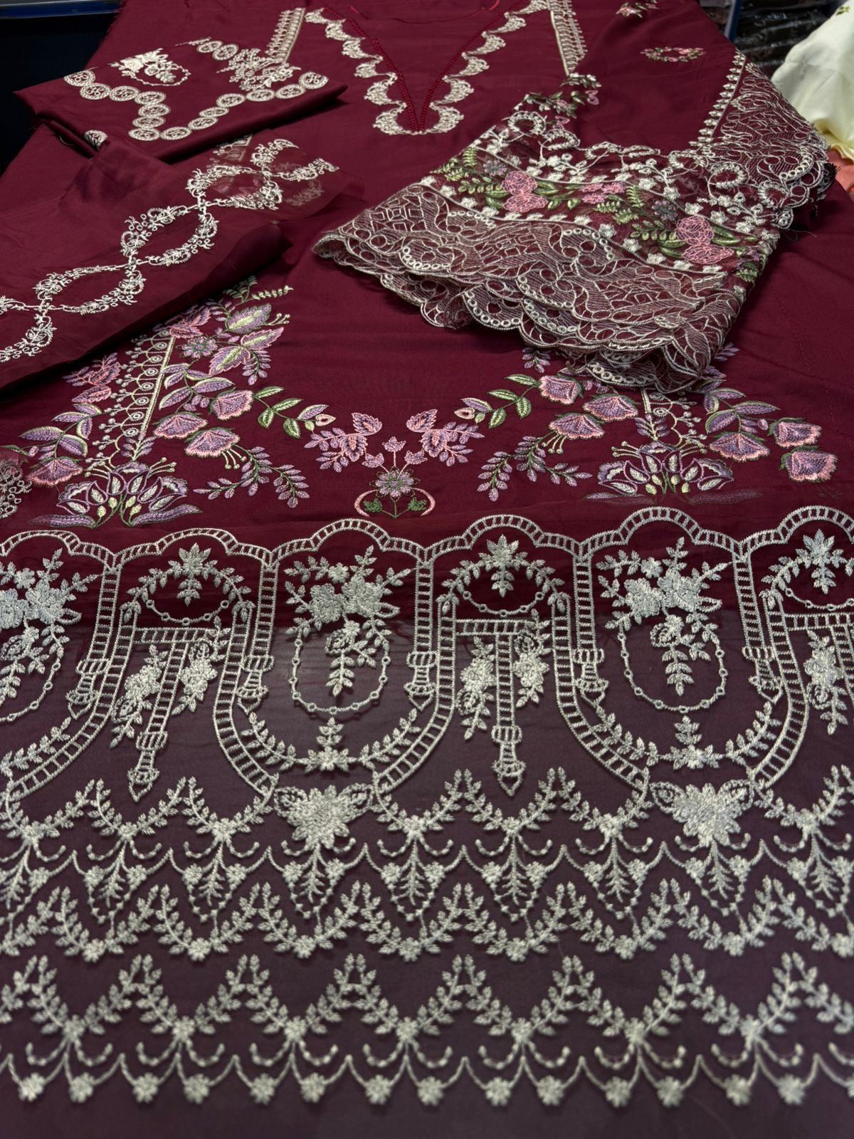 Unstitched Embroidered Lawn 3PC | SC-024C