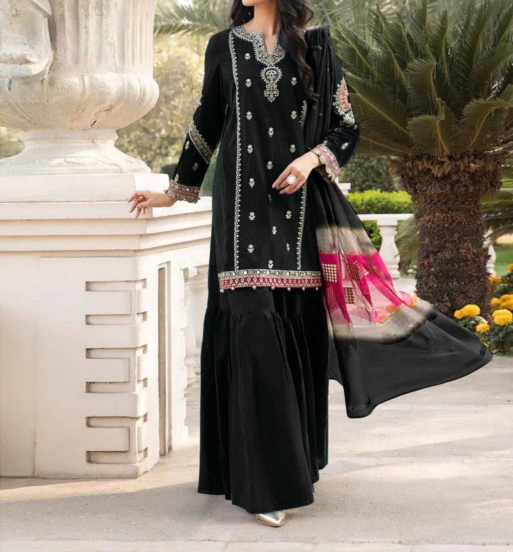 Unstitched Embroidered Lawn 3PC | SC-027C
