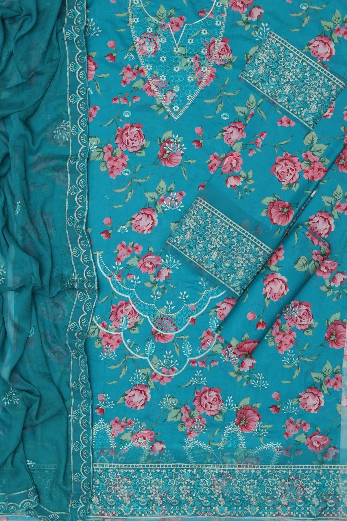 Unstitched Embroidered Lawn 3PC | SC-053