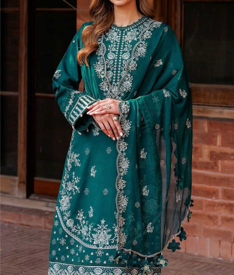 Unstitched Embroidered Lawn 3PC | SC-056