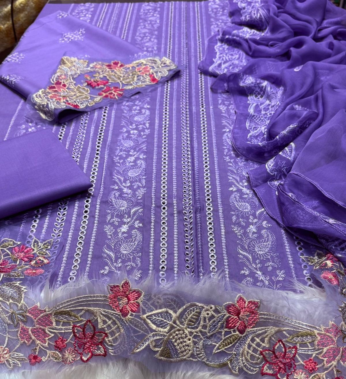 Unstitched Embroidered Lawn 3PC | SC-059