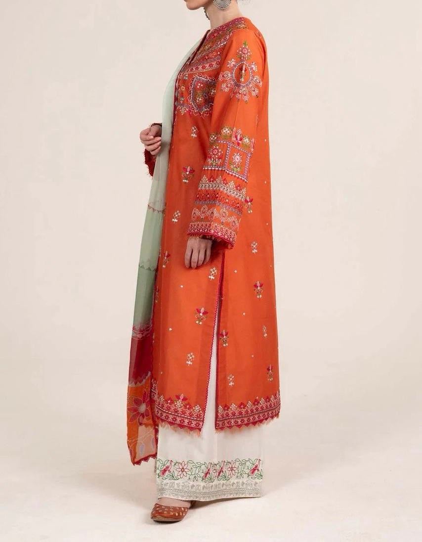 Unstitched Embroidered Lawn 3PC | SC-063