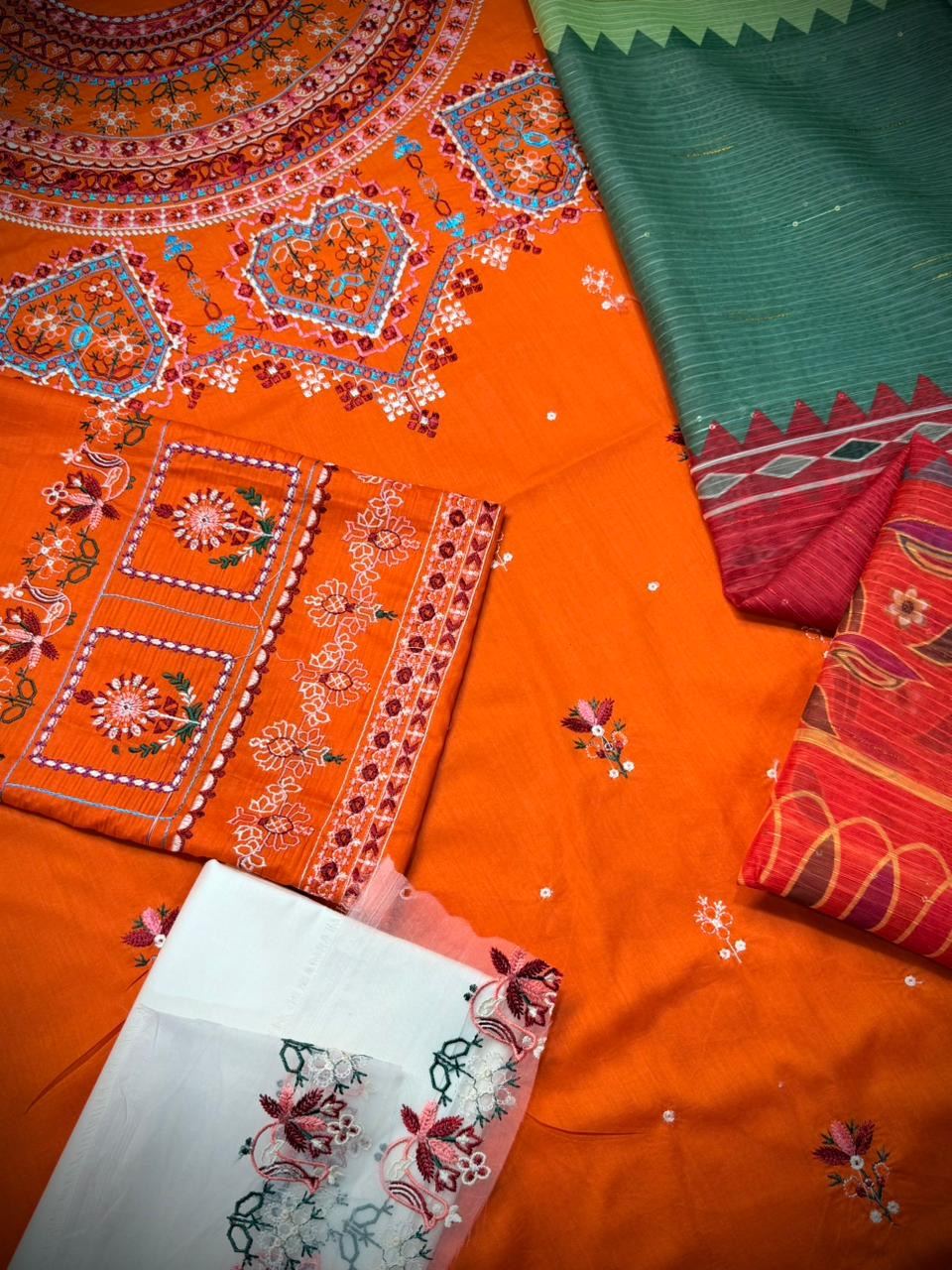 Unstitched Embroidered Lawn 3PC | SC-063