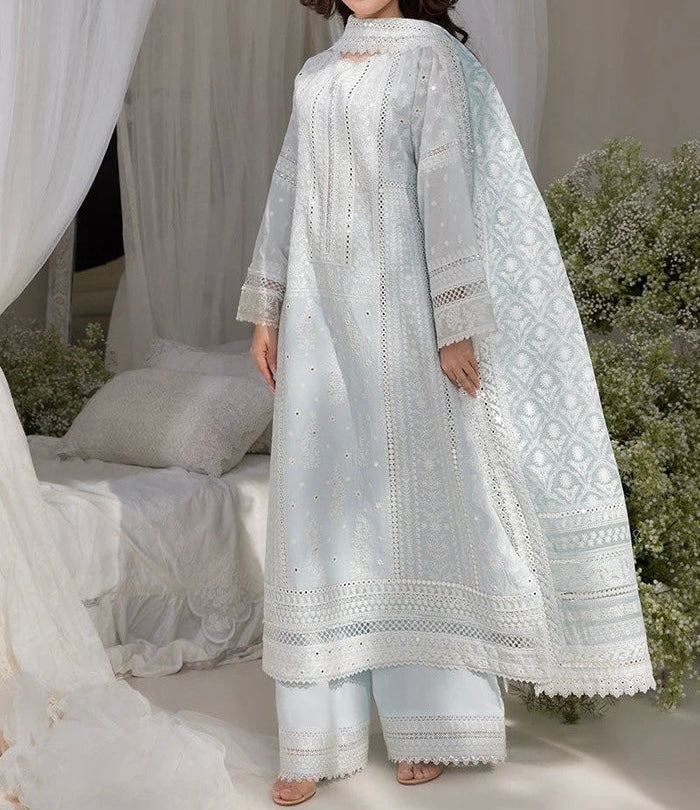 Unstitched Embroidered Lawn 3PC | SC-064