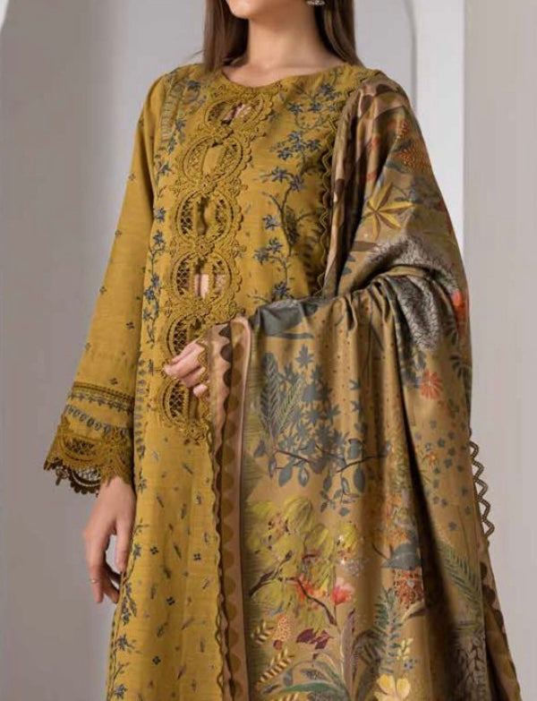 Unstitched Embroidered Lawn 3PC | SC-065