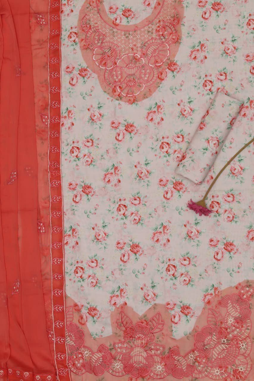 Unstitched Printed Lawn 3PC | SC-074
