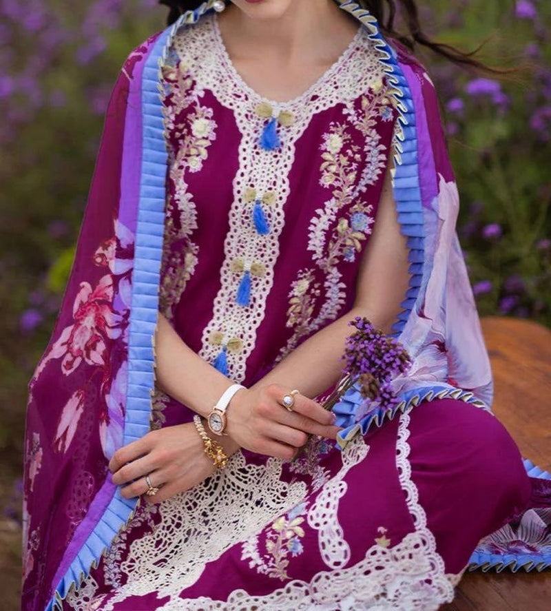 Unstitched Embroidered Lawn 3PC | SC-081A