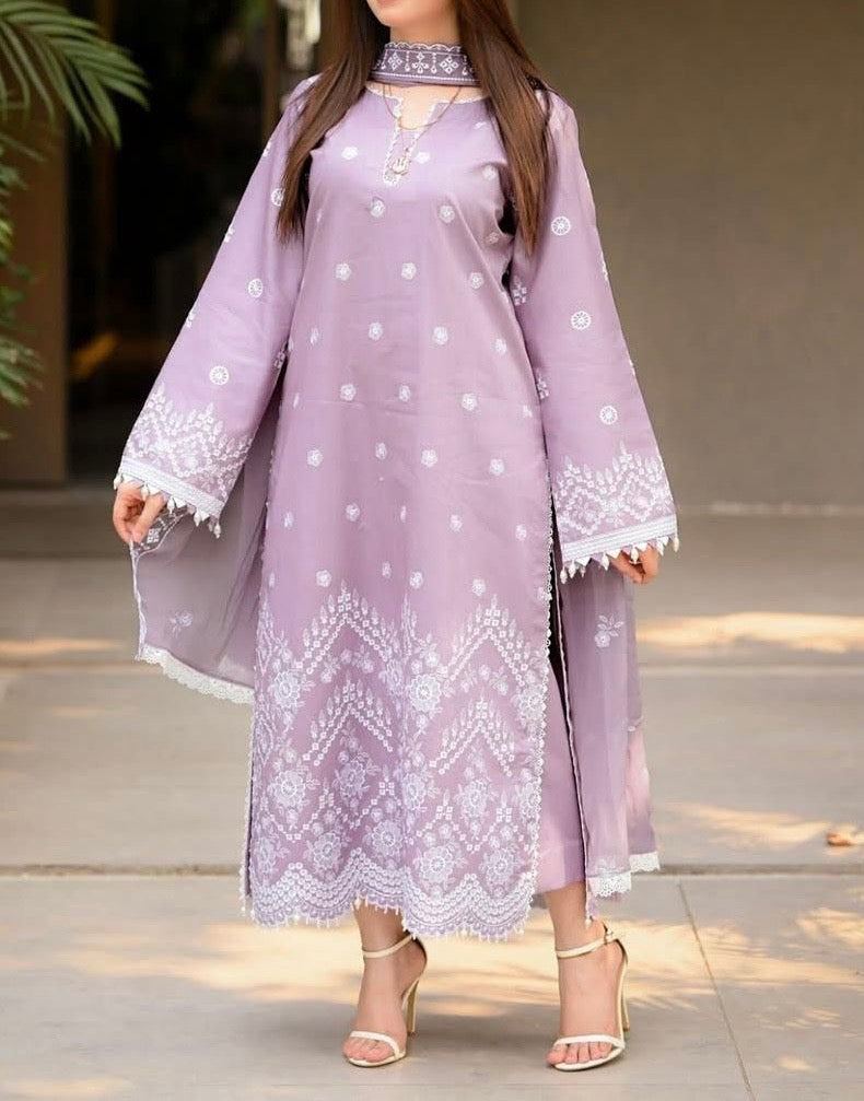 Unstitched Embroidered Lawn 3PC | SC-084