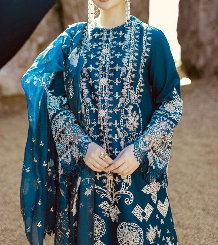 Unstitched Embroidered Lawn 3PC | SC-085