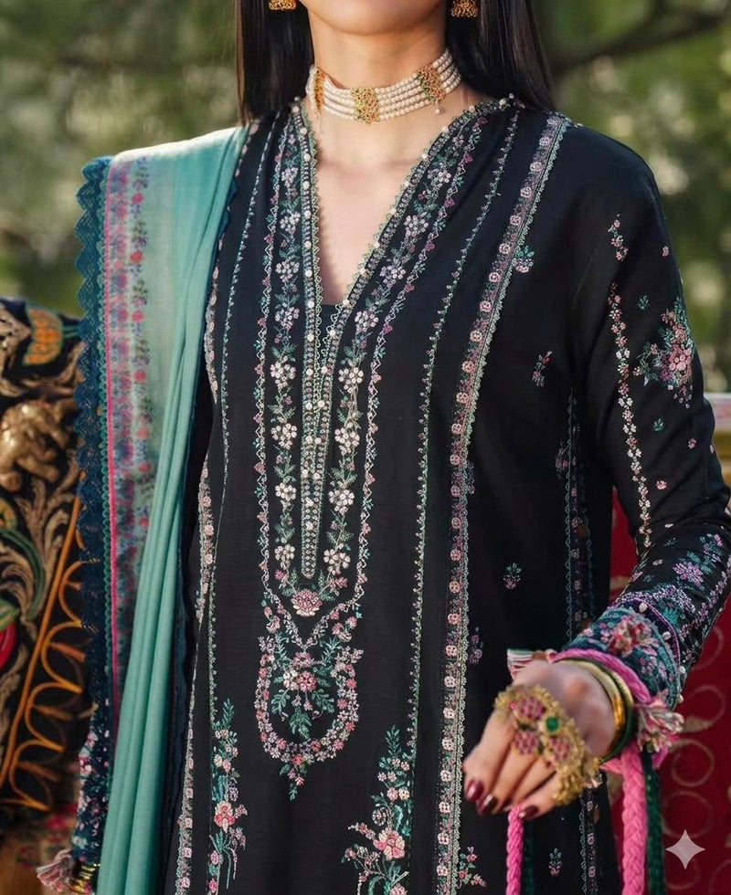 Unstitched Embroidered Lawn 3PC | SC-090B