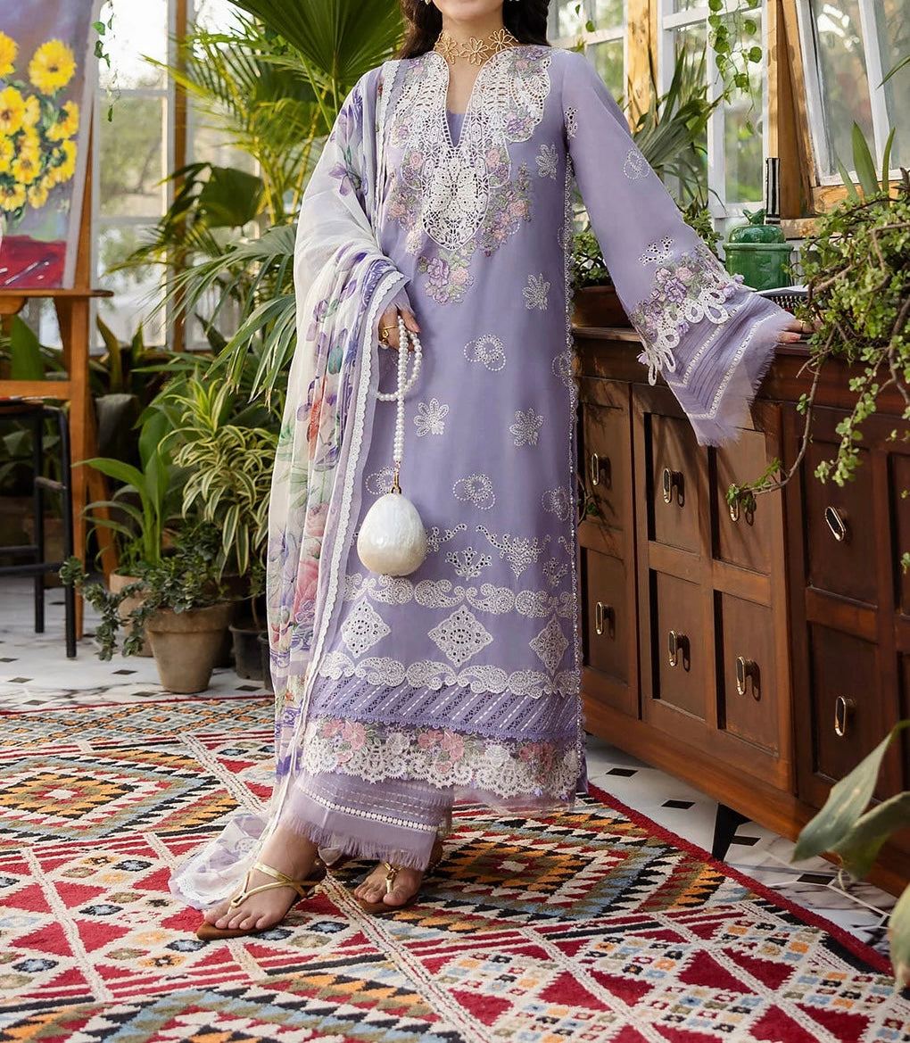Unstitched Embroidered Lawn 3PC | SC-093A
